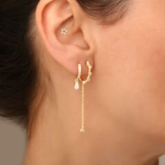 Elisa Zincirli Halka Küpe