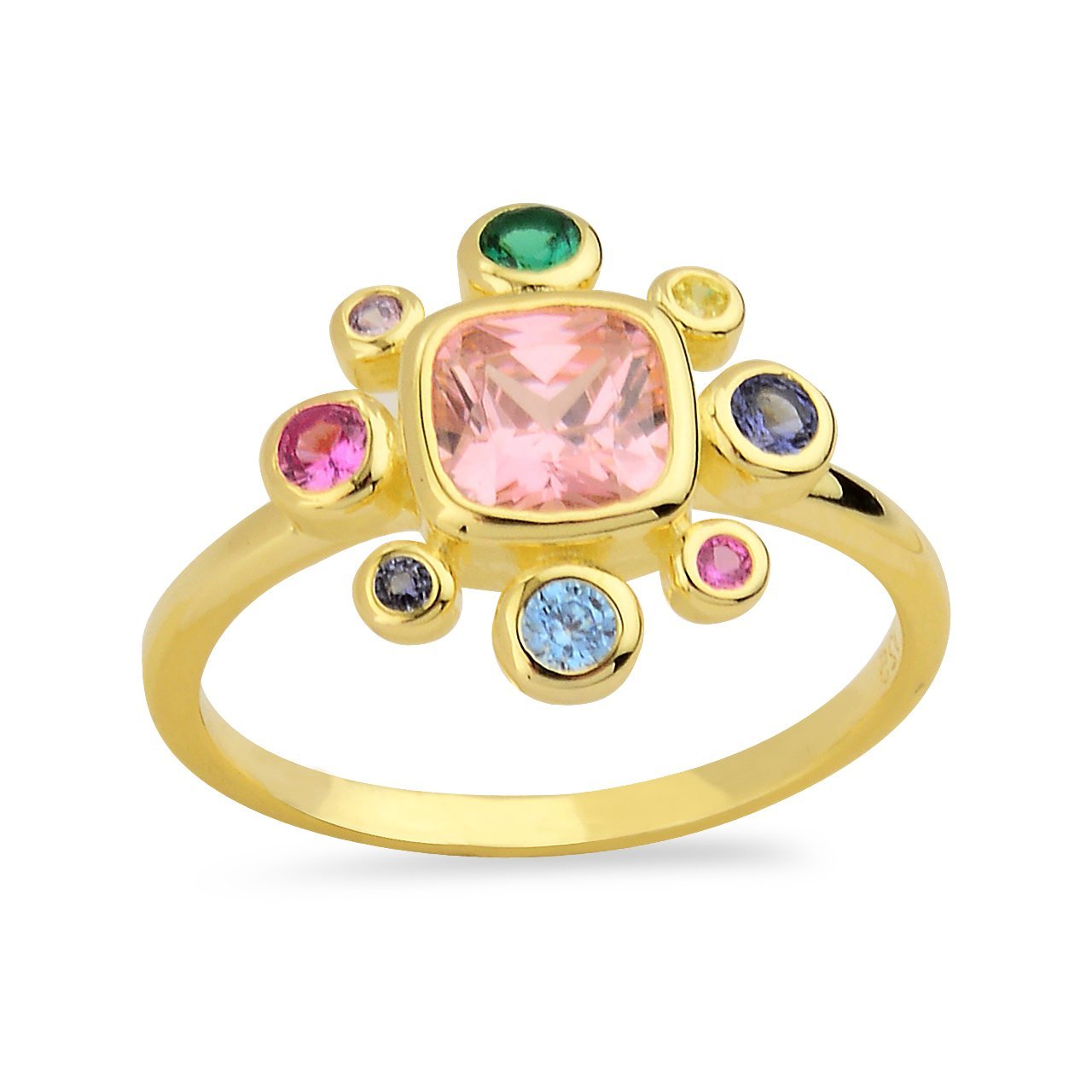 Renkli Flower Yüzük