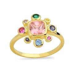 Renkli Flower Yüzük