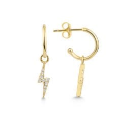 Taşlı Şimşek Küpe